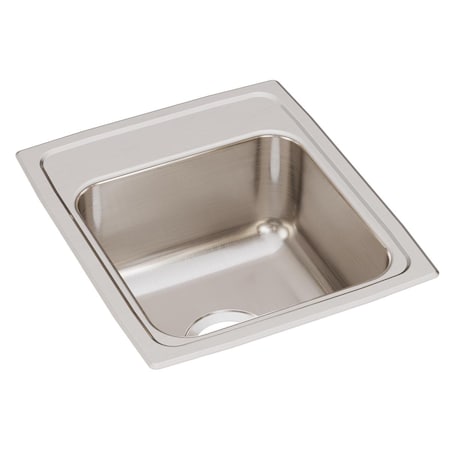 Elkay Gourmet Stainless Steel 15 X 17.5 X 7.6 Single Bowl Top Mount Sink LRQ15170